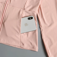 Women’s High Elastic Yoga Jacket – Long Sleeve Stand Collar Workout Top
