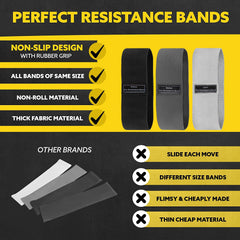Fabric Resistance Hip Bands – Glute & Thigh Workout Loops for Fitness