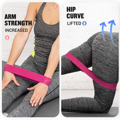 Portable Resistance Bands – Elastic Workout Bands for Yoga, Pilates & Fitness