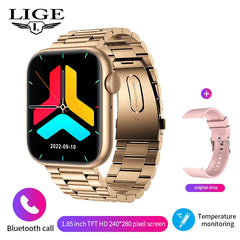 LIGE 2025 Smart Watch – Wireless Charging, Bluetooth Calls, Custom Watch Faces